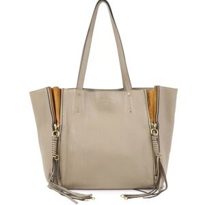 Chloé Milo Medium Leather & Suede Tote Bag - Motty Grey
